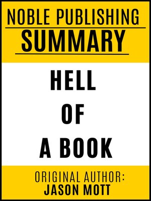 cover image of Summary of Hell of a Book by Jason Mott {Noble Publishing}